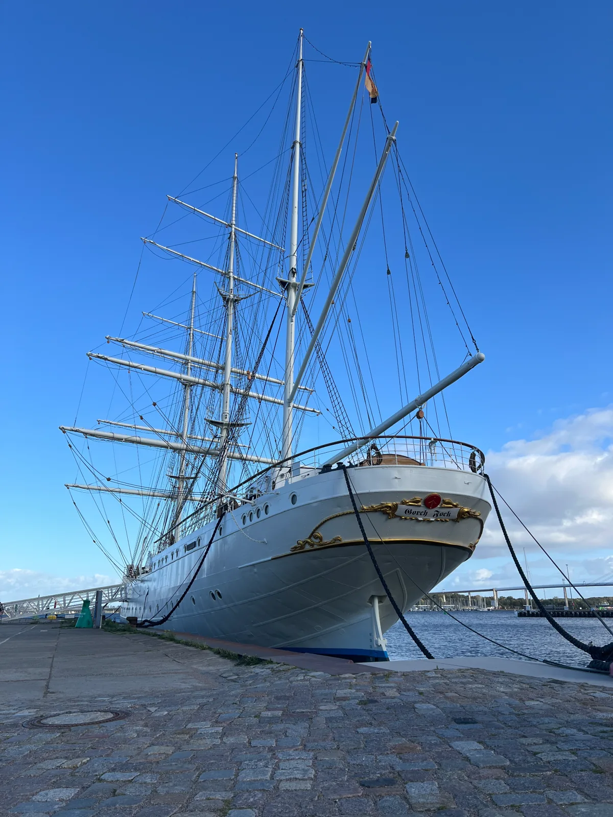 Museumsschiff Gorch Fock I im Stralsunder Hafen